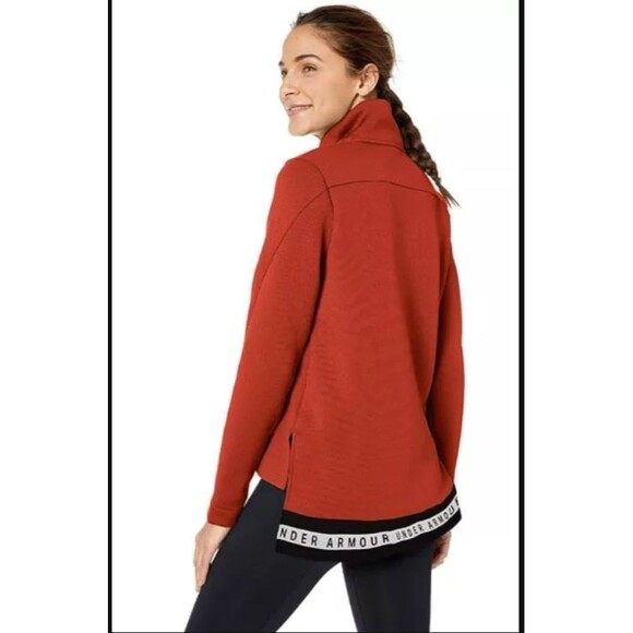 Plus Size Under Armour Pumpkin Orange Scuba Turtleneck Sweatshirt, 2X - Picture 6 of 11